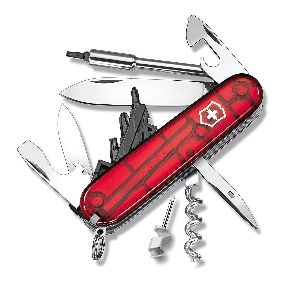 Victorinox Swiss Army Knife CyberTool S Translucent Red