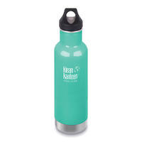 Klean Kanteen 20oz Classic Insulated Loop Cap Bottle - Sea Crest Aqua