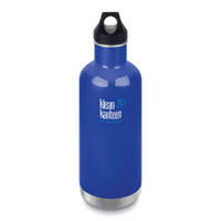 KLEAN KANTEEN CLASSIC INSULATED 32oz 946ml COASTAL WATERS BLUE BPA FREE Water Bottle 