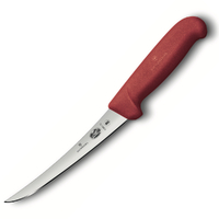 New Victorinox RED Fibrox 15cm Narrow Boning Curved Butcher Knife 5.6601.15