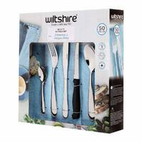 Wiltshire 50pc Bronte Cutlery Set With Steak Knives - Stainless 50 Piece