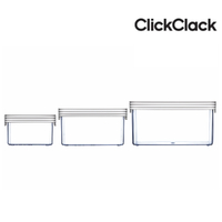 New CLICKCLACK 3 Piece Basic Small Box Set Air Tight Containers 3pc