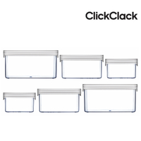 New CLICKCLACK 6 Piece Basic Small Box Set Air Tight Containers 6pc