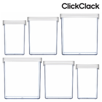 New CLICKCLACK 6 Piece Basic Large Box Set Air Tight Containers 6pc