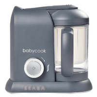 New BEABA Babycook Baby Food Processor Solo DARK GREY Steam Cook Blend