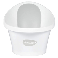 Shnuggle Baby Bath w/ Backrest & Bum Bump Support & Plug ,  White