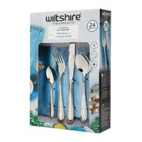 New WILTSHIRE HARMONY 24 Piece Stainless Steel 24pc Cutlery Set