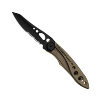 Leatherman SKELETOOL KBX Folding Knife Combo Blade , Coyote Tan