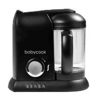 New BEABA Babycook Baby Food Processor Solo BLACK Steam Cook Blend
