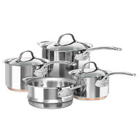 Chasseur Le Cuivre Stainless Steel 4pc Cookware Set - Saucepan Steamer Induction