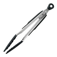 New OXO Good Grips Stainless Steel Kitchen Tongs with Silicone Head 9" / 23cm Soft Grip