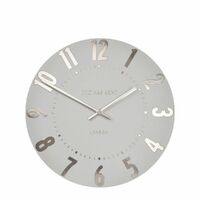 New Thomas Kent Mulberry Silver Cloud Grey 30cm Wall Clock