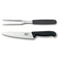 NEW Victorinox 2pc Carving Set Fork 15cm & 19cm Cooks Knife Combo 