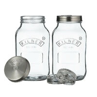 New Kilner Glass Set of 2 Fermentation 1 Litre Jar 