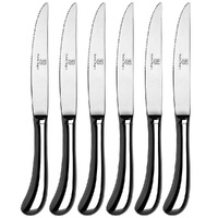 Stanley Rogers 6 Piece Steak Knife Set Pistol Grip Knives - Stainless Steel 6pc