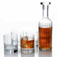 Luigi Bormioli 5pc Bach Spirit Set - 700ml Decanter & 4 x 300ml Tumblers