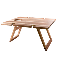 Peer Sorensen Folding Rectangle Picnic Timber Table 48 x 38cm Acacia Wood