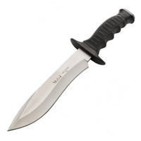 New Muela Tactical 18 Fishing Hunting Knife , Black Zamak / Rubber Handle