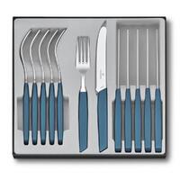 Victorinox Modern 12pc Steak Knife & Fork Cutlery Set of 12 Piece - Cornflower