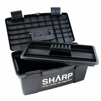 Sharp Utility Box w/ Removable Tray Knife Carry Case - Black