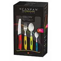 New Scanpan Spectrum 16pc Kitchen Cutlery Set COLOUR 16 Piece 