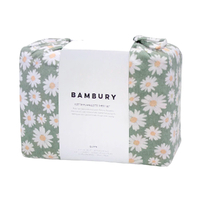 Bambury Daisy Sage Cotton Flannelette Sheet Set - Queen Bed 