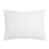 Bambury Linen Quilted Pillow Sham 48cm x 73cm - Ivory