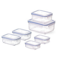 Glasslock Tempered Glass Rectangular Container Set W/ Lid 6pc