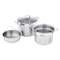 Scanpan Impact Multi Pot Set w/ Pasta Insert & Steamer 3 Piece Stainless Steel