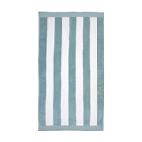 Bambury Classic Stripe Velour Beach Towel , Surf 95 x 175cm