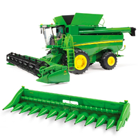 John Deere 1:16 Big Farm Combine w/ Corn and Draper Heads Toy 3y+