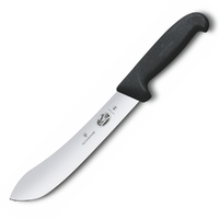 New Victorinox Black Fibrox 8" / 20cm Wide Tip Bullnose Butcher Knife 5.7403.20