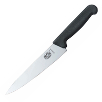 Victorinox 19cm Cooks Carving Knife Fibrox Handle - Black 5.2003.19