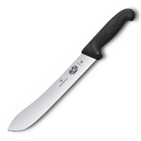 New Victorinox Black Fibrox 12" / 31cm Wide Tip Bullnose Butcher Knife 5.7403.31