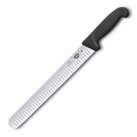 Victorinox Fibrox Fluted Slicing Knife 30cm Flexible Round Tip Blade 5.4723.30