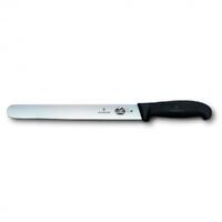 Victorinox Slicing Knife Round Plain Edge Fibrox 25cm - Black 5.4203.25
