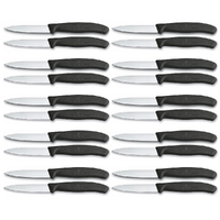 20 x Victorinox Swiss Classic Paring 8cm Knife - Pointed Blade Black 5.0603