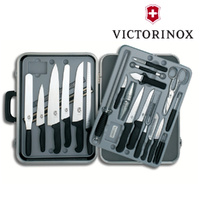 VICTORINOX LARGE CHEFS CASE OF FORGED KNIVES 5.4933 SWITZERLAND