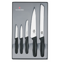 New VICTORINOX 5 Piece Kitchen Knife Set 5.1163.5 Gift Box Knives 5pc