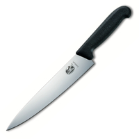Victorinox 25cm Cooks Carving Knife Fibrox Handle - Black 5.2003.25