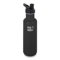 KLEAN KANTEEN 27oz 800ml SHALE BLACK BPA FREE WATER BOTTLE