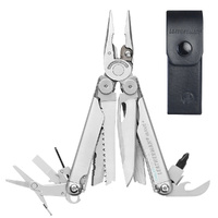 New Leatherman WAVE PLUS + Stainless Steel Multi-Tool & Leather Sheath 