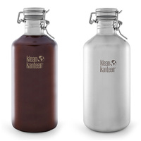 KLEAN KANTEEN CLASSIC GROWLER 64oz 1900ml BPA FREE SWIG LOK CAP WATER BOTTLE