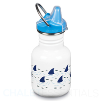 KLEAN KANTEEN KID 355ml 12 oz SIPPY SHARKS BPA FREE Water Bottle SAVE !