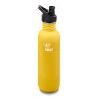 KLEAN KANTEEN THE ORIGINAL 800ml 27oz BPA FREE WATER BOTTLE - LEMON CURRY YELLOW
