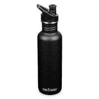 Klean Kanteen Classic 27oz / 800ml Classic w/Sport Cap Water Bottle - Black