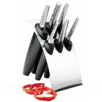 NEW MILLENNIUM GLOBAL 7 Piece Knife Block Set JAPANESE Stainless Steel