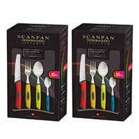 SCANPAN Spectrum 32pc Kitchen Cutlery Set COLOUR 32 Piece 
