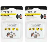 New 2 X Nite Ize Steelie ORBITER Magnetic Socket & Metal Plate 2 Pack XNSTO01R7