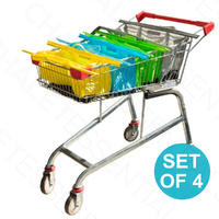 New KARLSTERT Sort & Carry SHALLOW Trolley Bags Set of 4 Reusable Shopping 14212
